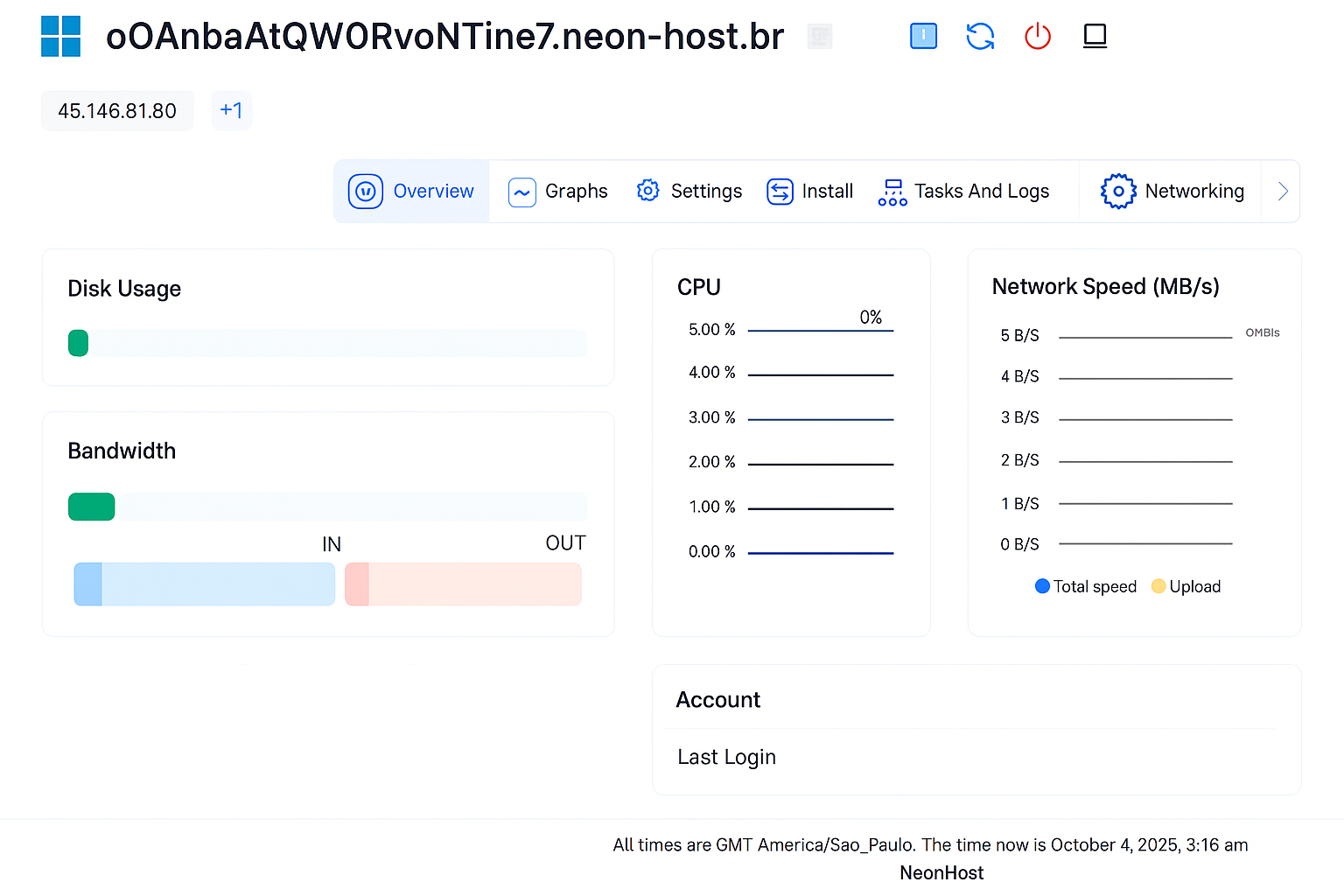 Painel de Controle Poderoso